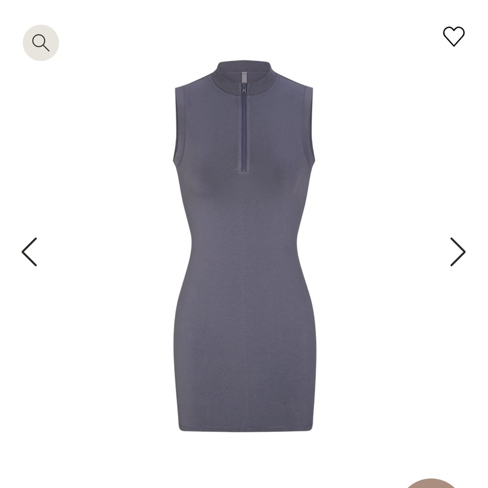 Zip Up Sleeveless Mini Dress